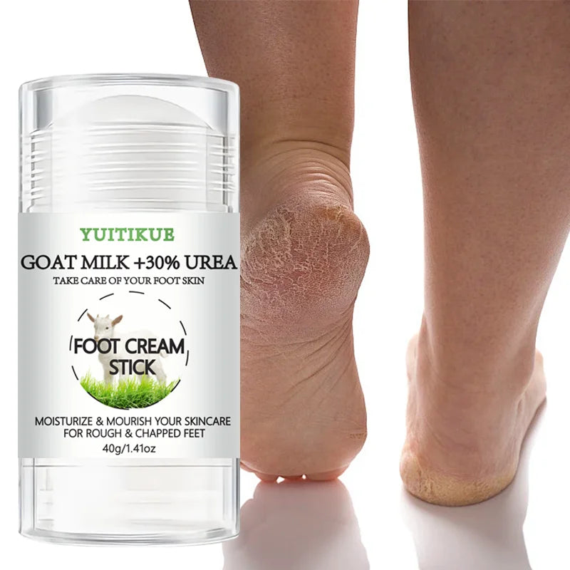 YUlTIKUE Goat Milk Foot Cream Stick 30% Urea Moisturize Rough chapped Feet Foot Care 40g Peaceful Pleasures Health and Wellness