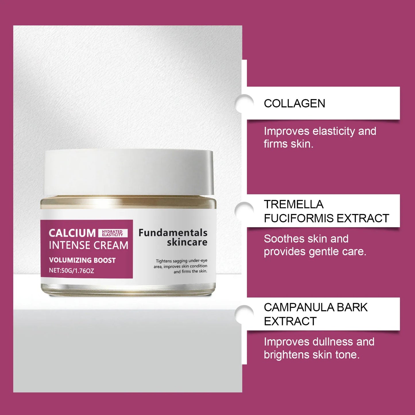 Calcium Firming Face Cream – Collagen & Hyaluronic Acid