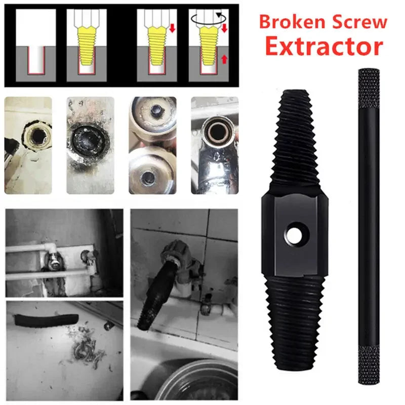 Pipe Remover Tools Double Head Wrench Faucet Valve Broken Screw Extractor Set Damaged Wire Water Pipe Bolt Broken Removal Tool Peaceful Pleasures Health and Wellness
