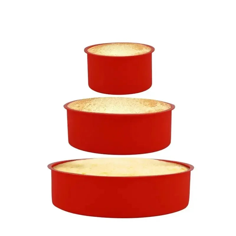 Silicone Round Cake Mold Pan | Nonstick Reusable Baking Tray