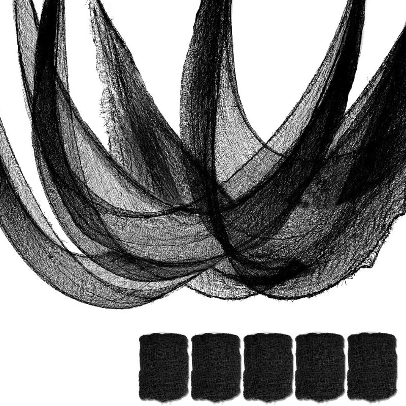 Halloween Black Gauze Fabric | Haunted House DIY Decoration