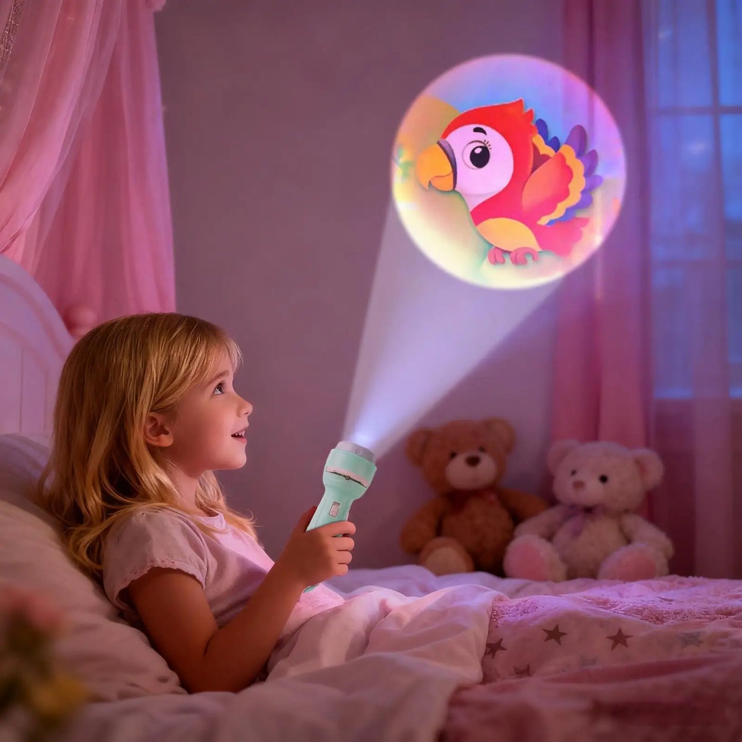 Kids Cartoon Projector Flashlight Toy | 40 Designs Ages 3–12