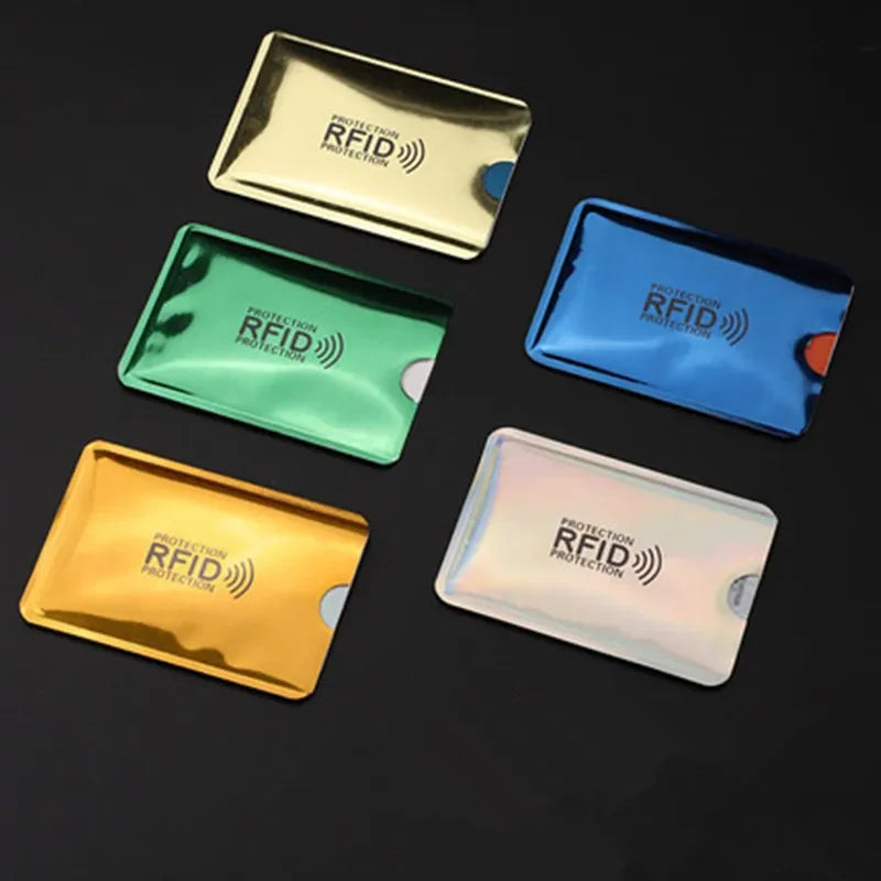 10pcs Anti Rfid Credit Card Holder Blocking Reader Lock Blocker Bank Cards Protector Shielding Bag Colorful Anti-theft Card Case Peaceful Pleasures Health and Wellness