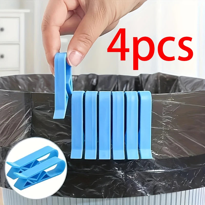 4 Garbage Bin Clamp Safe Anti Slip Bag Holder Stylish Partition Side