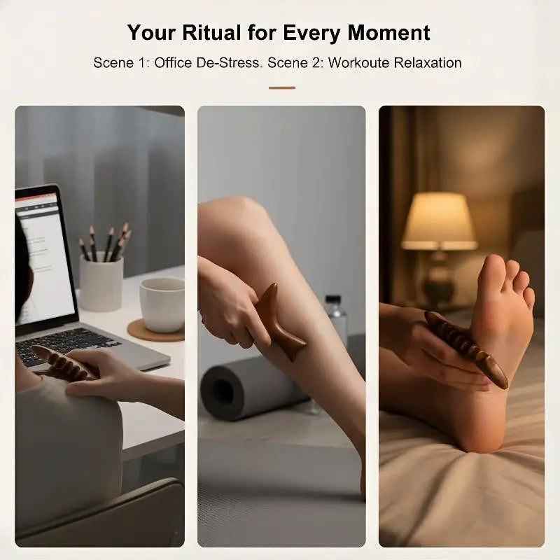 Triangular Bird Shark Shape Massage Stick Foot Gua Sha And Acupressure Tool Full-Body Meridian Trigger Point Relaxation Device Peaceful Pleasures Health and Wellness