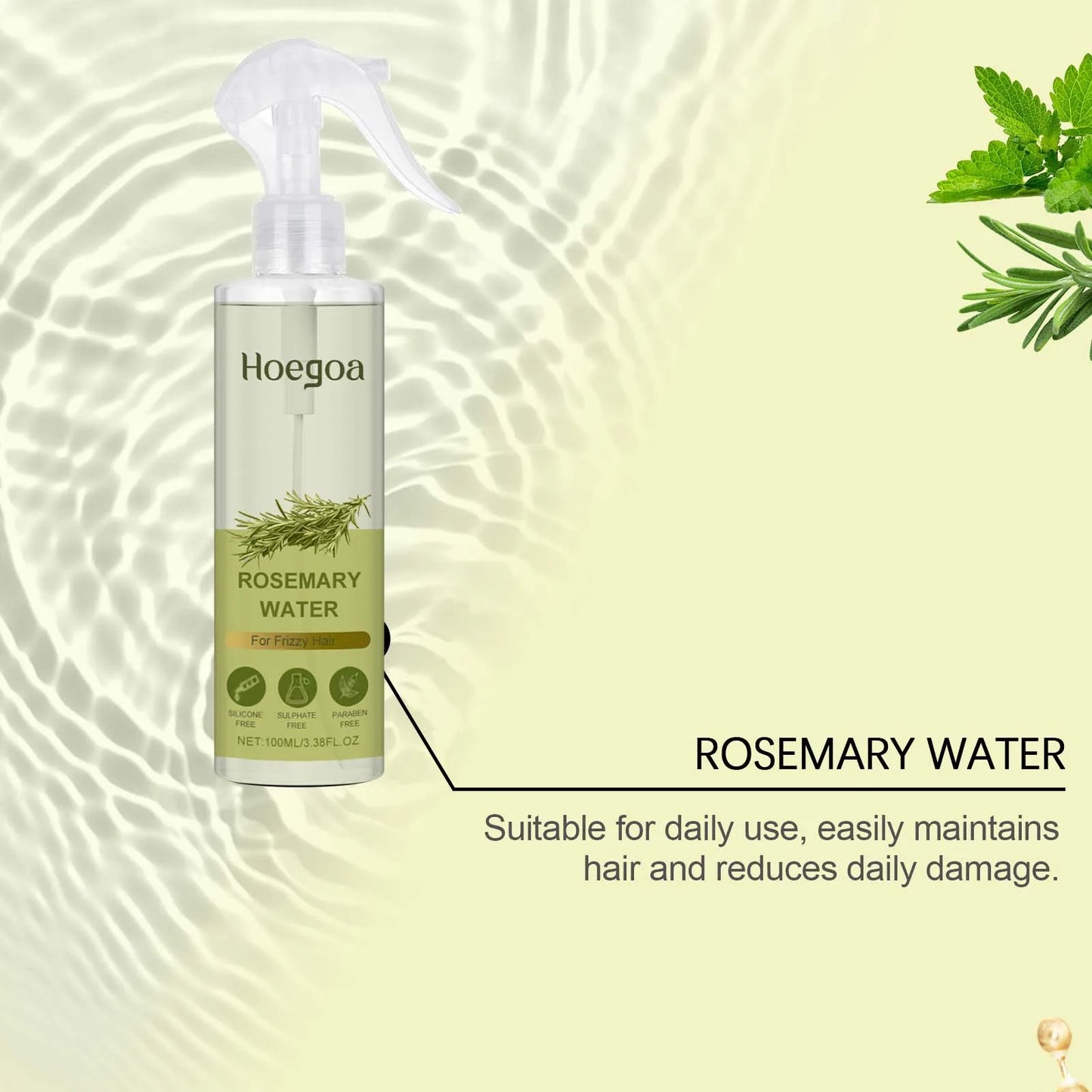 HOEGOA Rosemary Hair Conditioner Spray – Oil Control & Repair