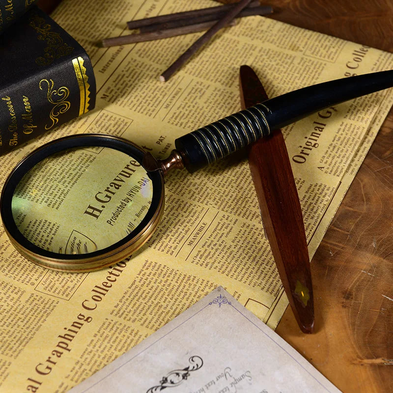 Household Goods, Retro Brass Horn Magnifying Glass, Sample Room, Soft Decoration, Props and Ornaments Peaceful Pleasures Health and Wellness 4