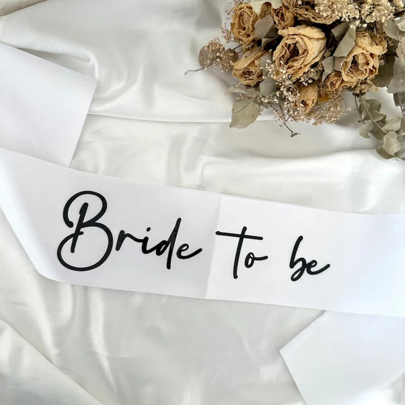 Bride to Be Sash Set | Bachelorette & Bridal Party Sashes Bridal Party Sash Peaceful Pleasures Health and Wellness bride to be