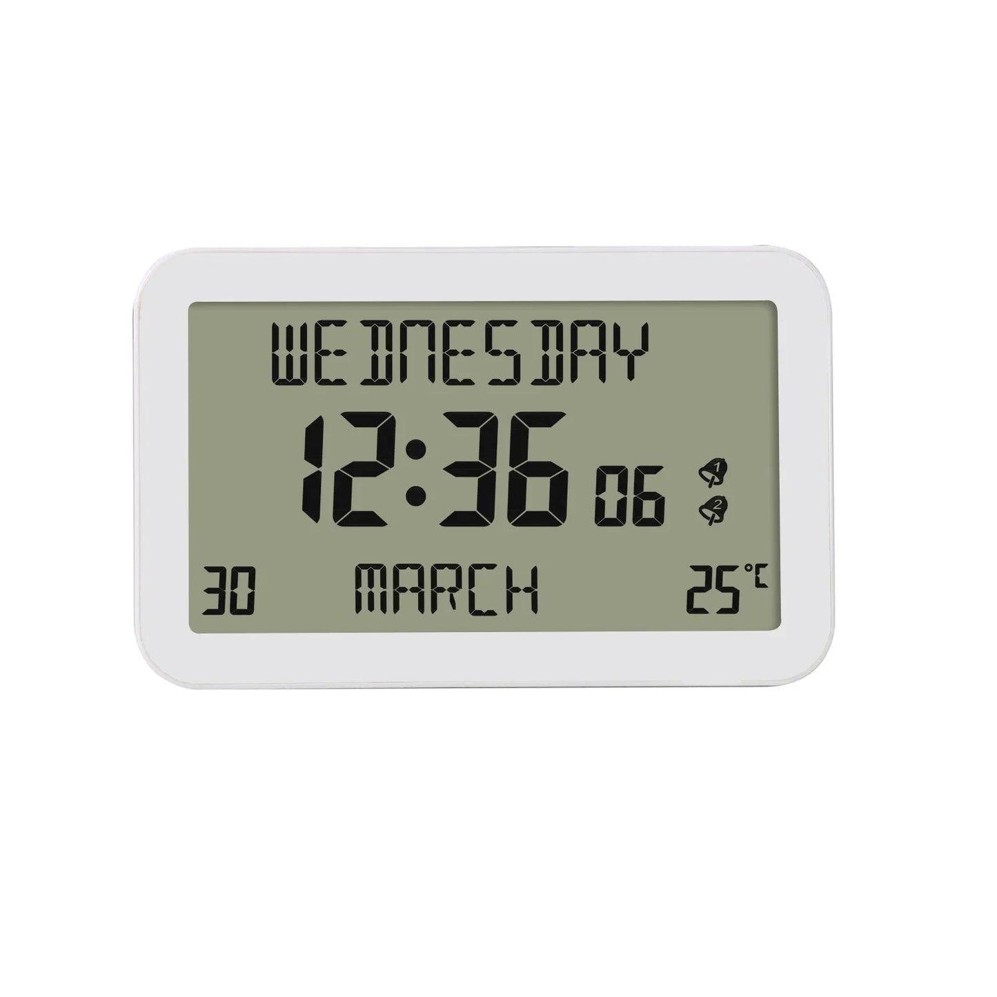 LCD Digital Alarm Clock – Time, Date & Temp | Desk & Travel