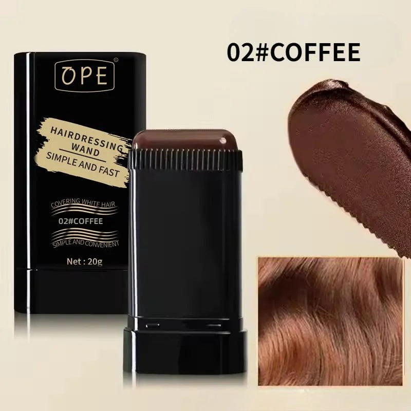 Quick Hair Dye Stick | Permanent Root Touch-Up, Long-Lasting Color, Portable Brush Applicator, 20g Peaceful Pleasures Health and Wellness 02 COFFEE