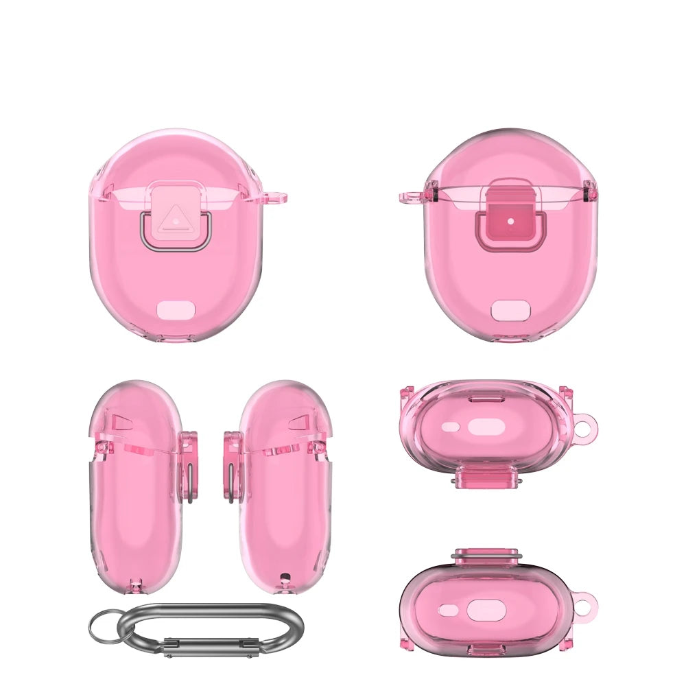 Hard Shell Case TPU Protective Cover For Google Pixel Buds Pro 2 Anti-Scratch Dust-Proof And Shockproof Protective Sleeve Peaceful Pleasures Health and Wellness Transparent Pink