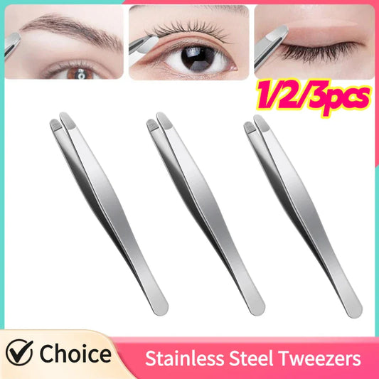 Precision Stainless Steel Tweezers – Eyebrow & Facial Hair Removal Precision Tweezers Oasis Select