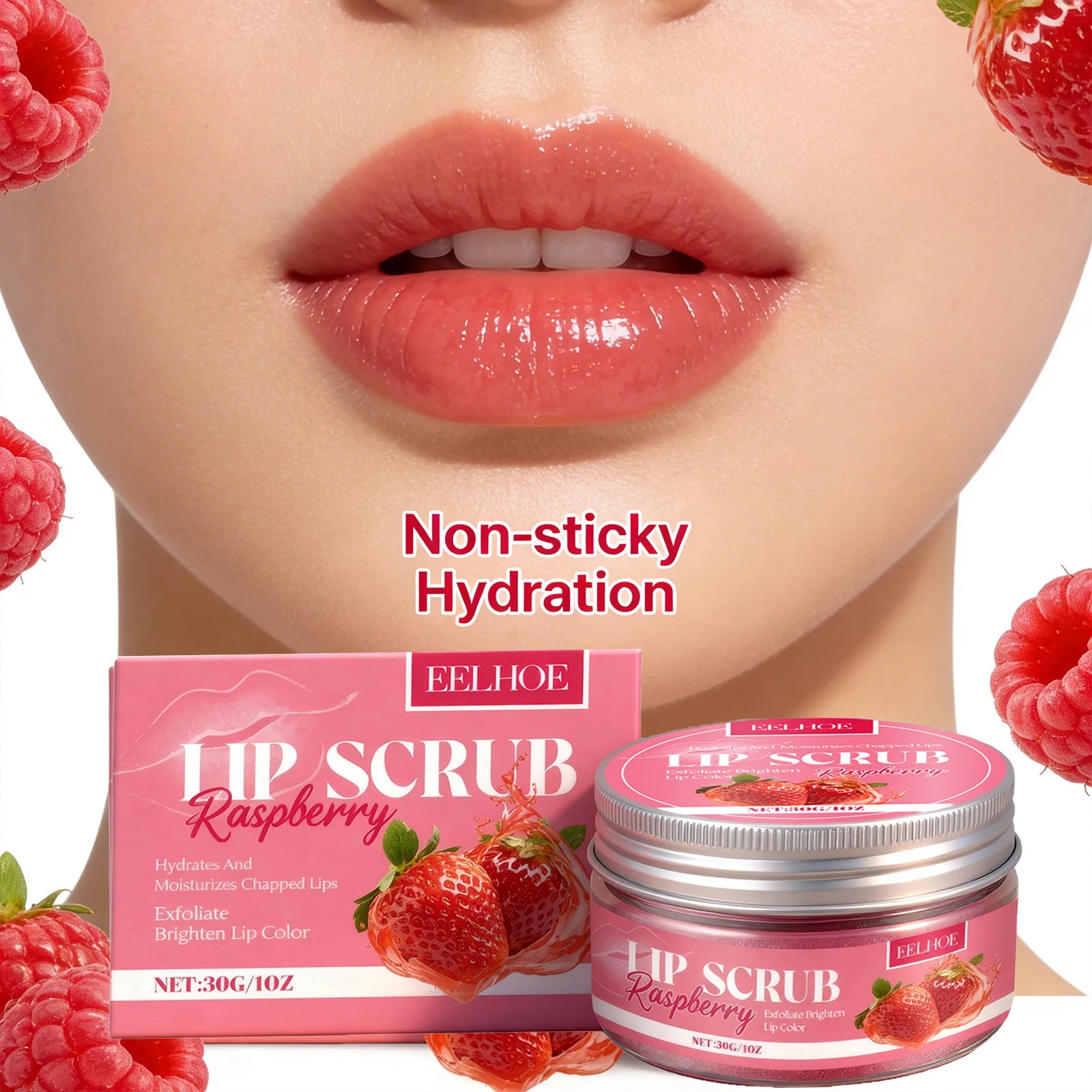 Strawberry Lip Scrub Exfoliating Soothing Lips Preventing Dryness Cracking Improving Dullness Brightening Moisturizing Lip Care Peaceful Pleasures Health and Wellness