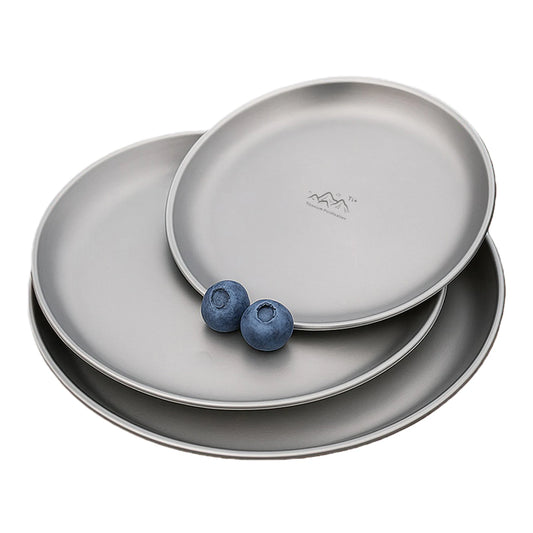 Titanium Purification Plate Portable Travel Tableware Anti-Fall Backcountry Dinnerware Creative Home Dish Plate Camping Supplies Peaceful Pleasures Health and Wellness