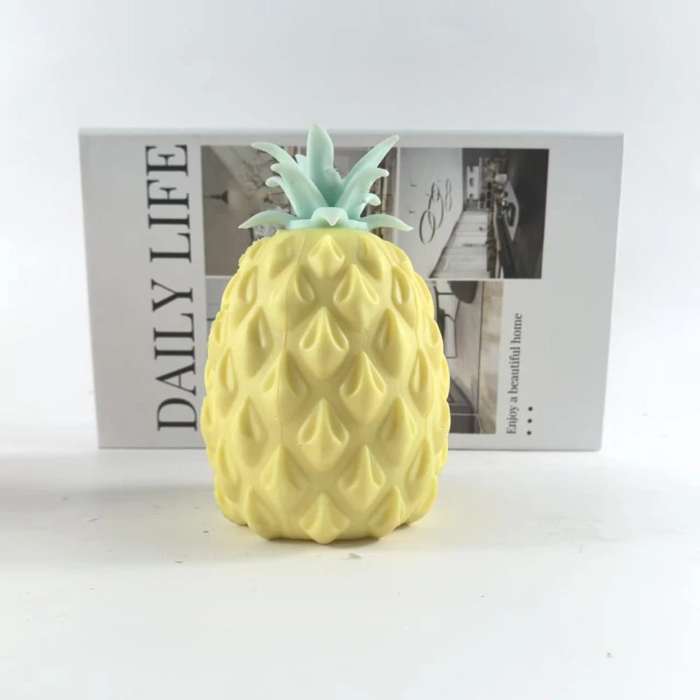 Pineapple Stress Relief Ball Soft Squeeze Toys Water Feeling Squishy Sensory Toys Water Beads Squeeze Fidget Toy Anti Anxiety Peaceful Pleasures Health and Wellness Yellow
