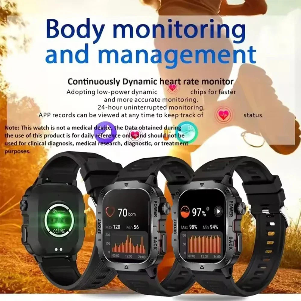 COTAUL Military Smart Watch | Bluetooth Call, GPS, Fitness