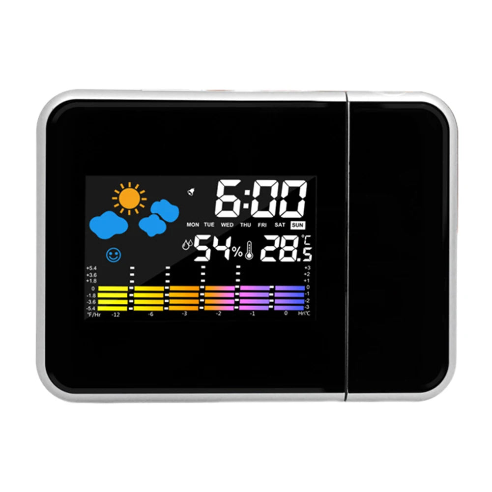 Smart LED Projector Alarm Clock | Thermometer & Hygrometer