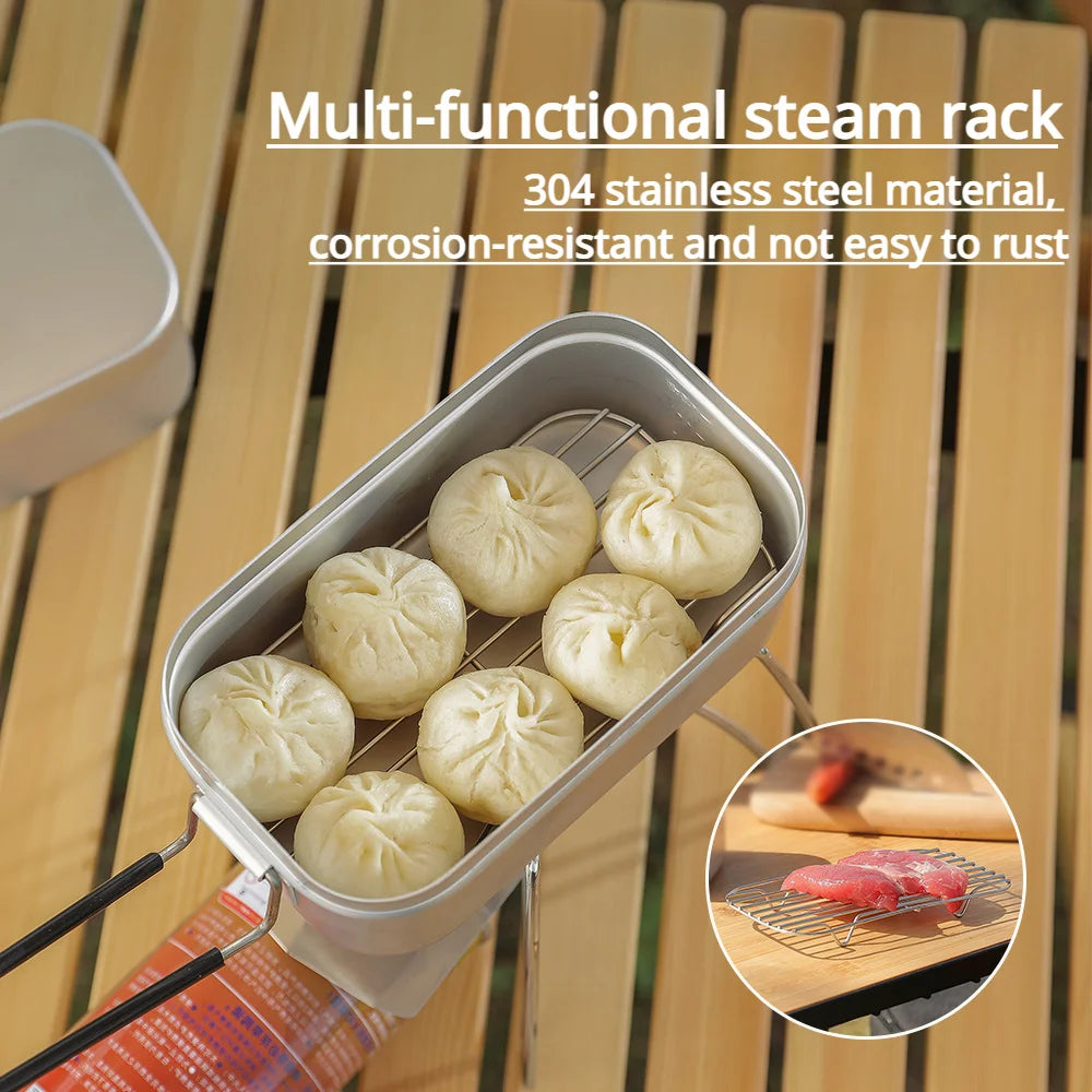Aluminum Reheatable Camping Lunch Box Set with Lid & Handle Camping Lunch Box Peaceful Pleasures Health and Wellness
