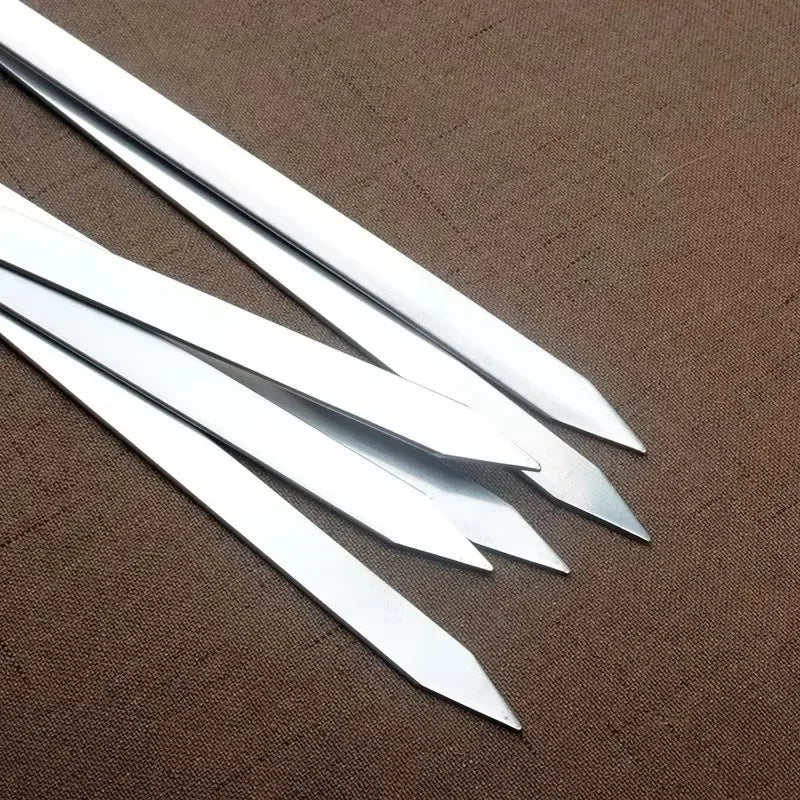 55cm Stainless Steel BBQ Skewers – 6–24 Pack Kebab Grill Sticks