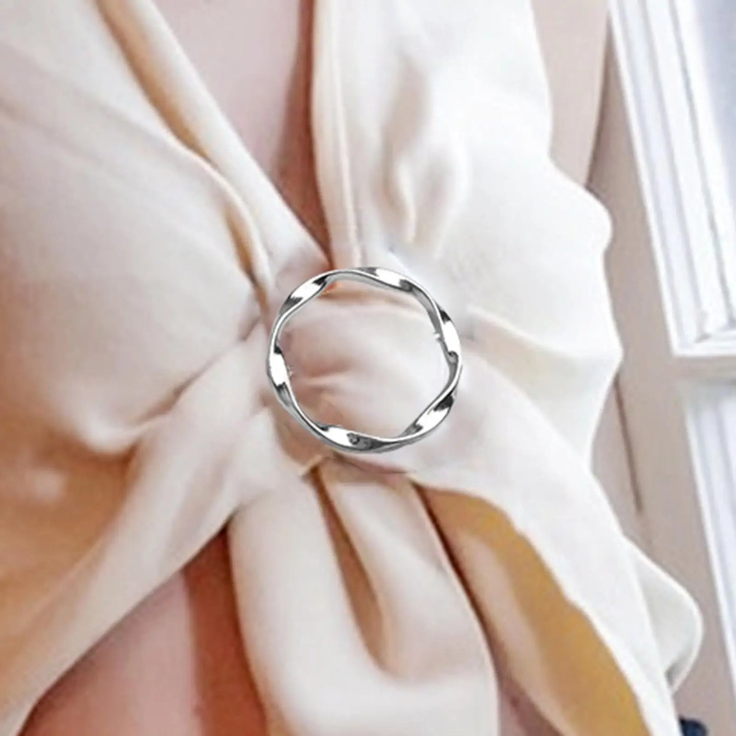 Women's Scarf Ring Clips – Pearl & Crystal Brooch Set of 4