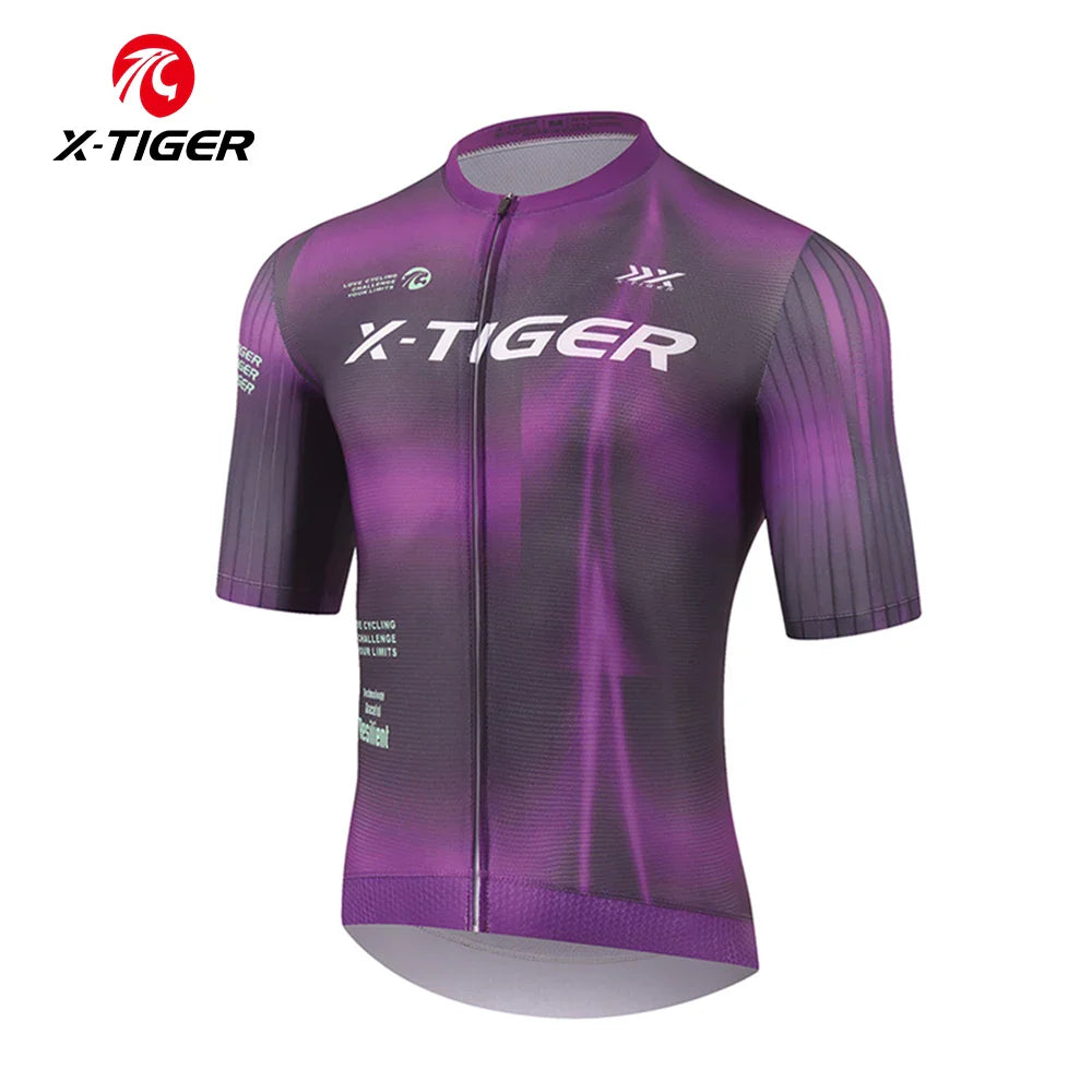 X-TIGER Men's Cycling Jersey Short Sleeve | 3 Pockets, UV