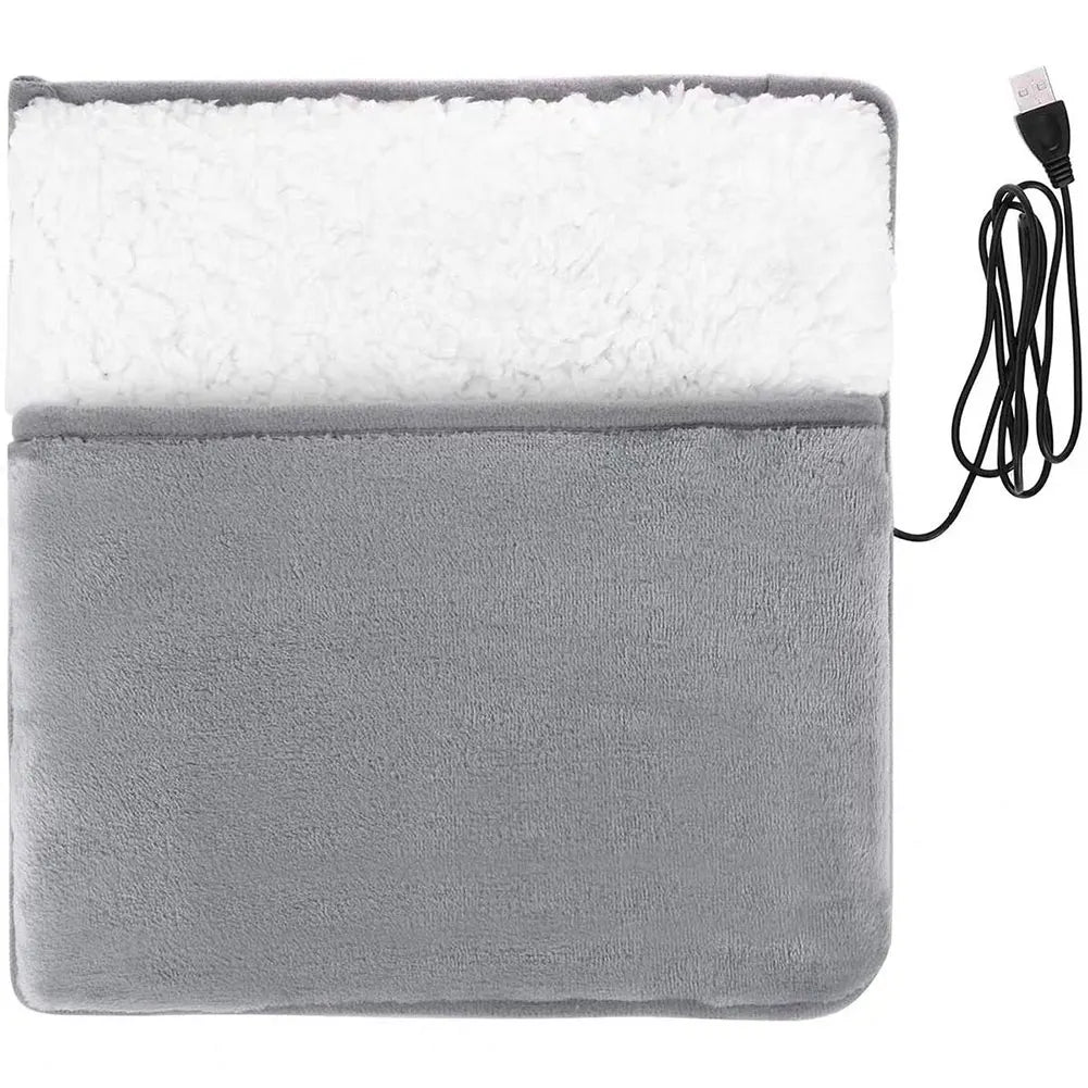 USB Electric Foot Warming Pad – Soft Plush Heated Foot Mat