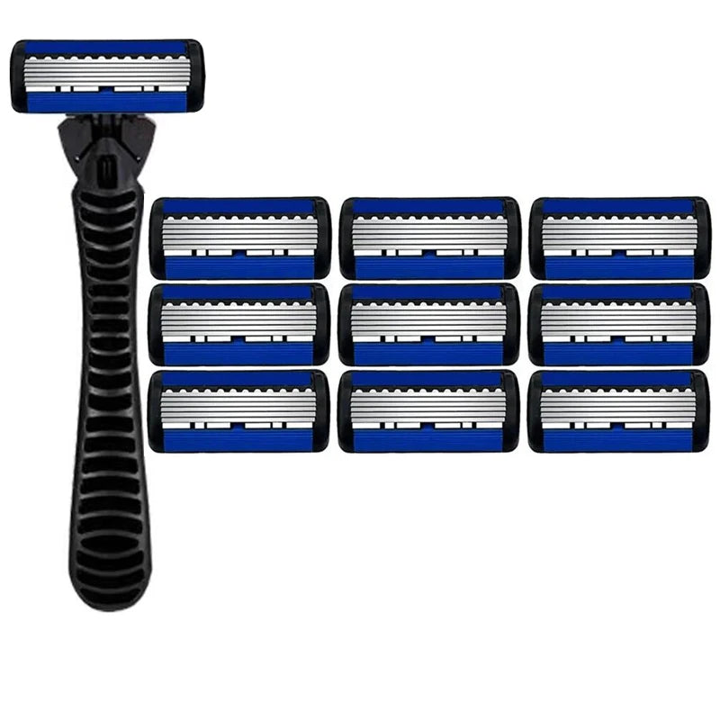 6-Layer Double Edge Safety Razor | Stainless Steel Manual Shaver