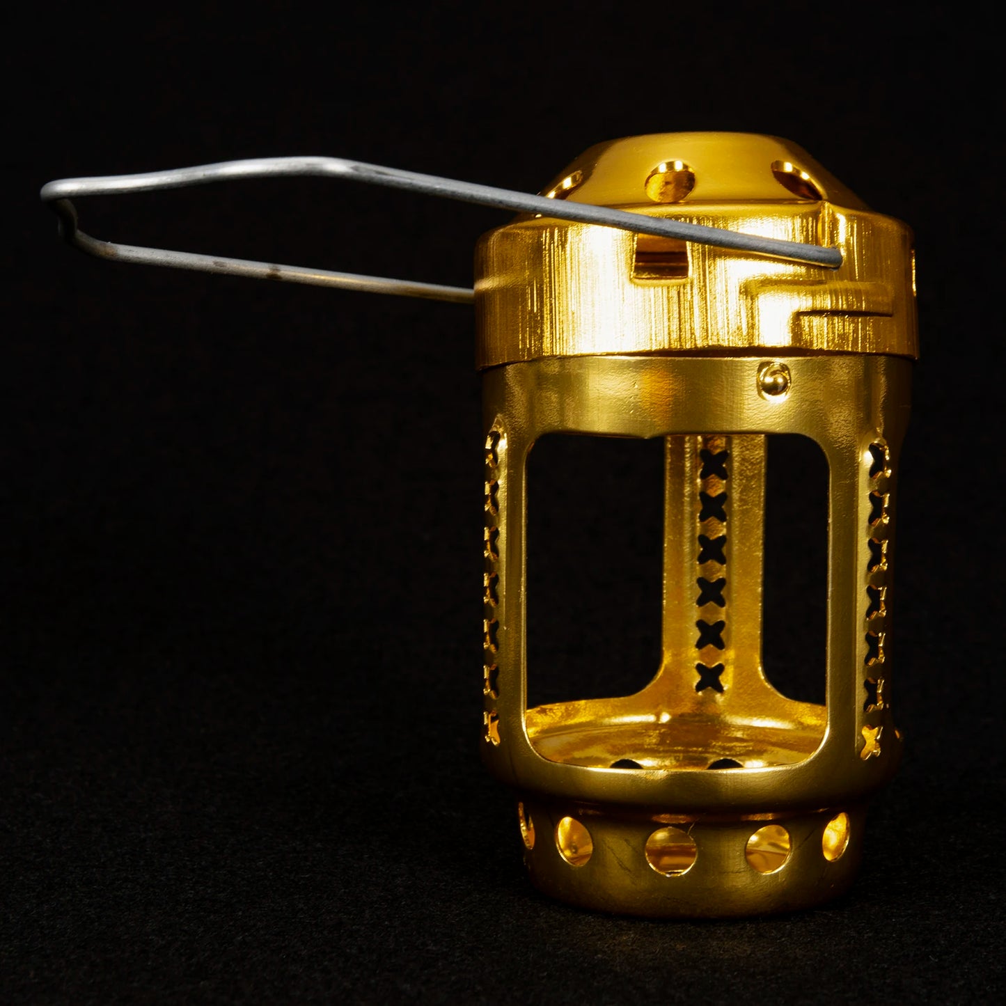 Outdoor Camping Angling Candle Lamp Lantern Mini Bright Aluminium