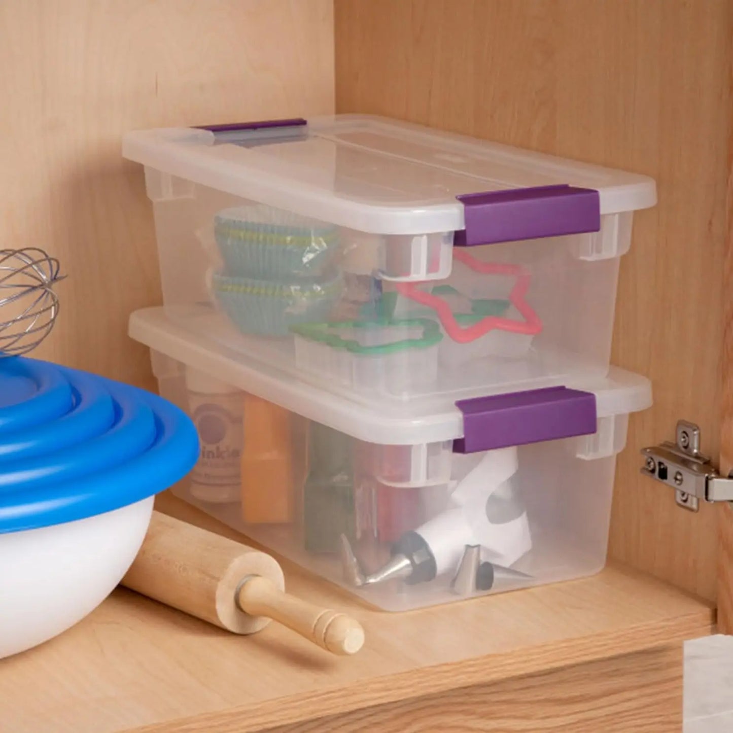 12-Pack Clear Storage Boxes with Latching Lids – Stackable Bins Peaceful Pleasures Health and Wellness