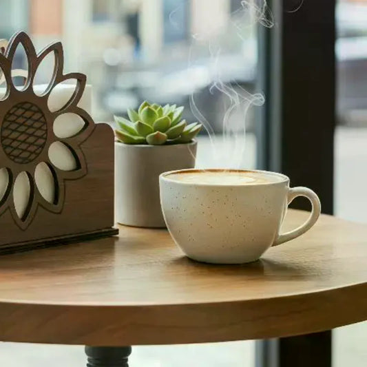 Wooden Sunflower Napkin Holder | Farmhouse Kitchen Decor Napkin Holder Peaceful Pleasures Health and Wellness
