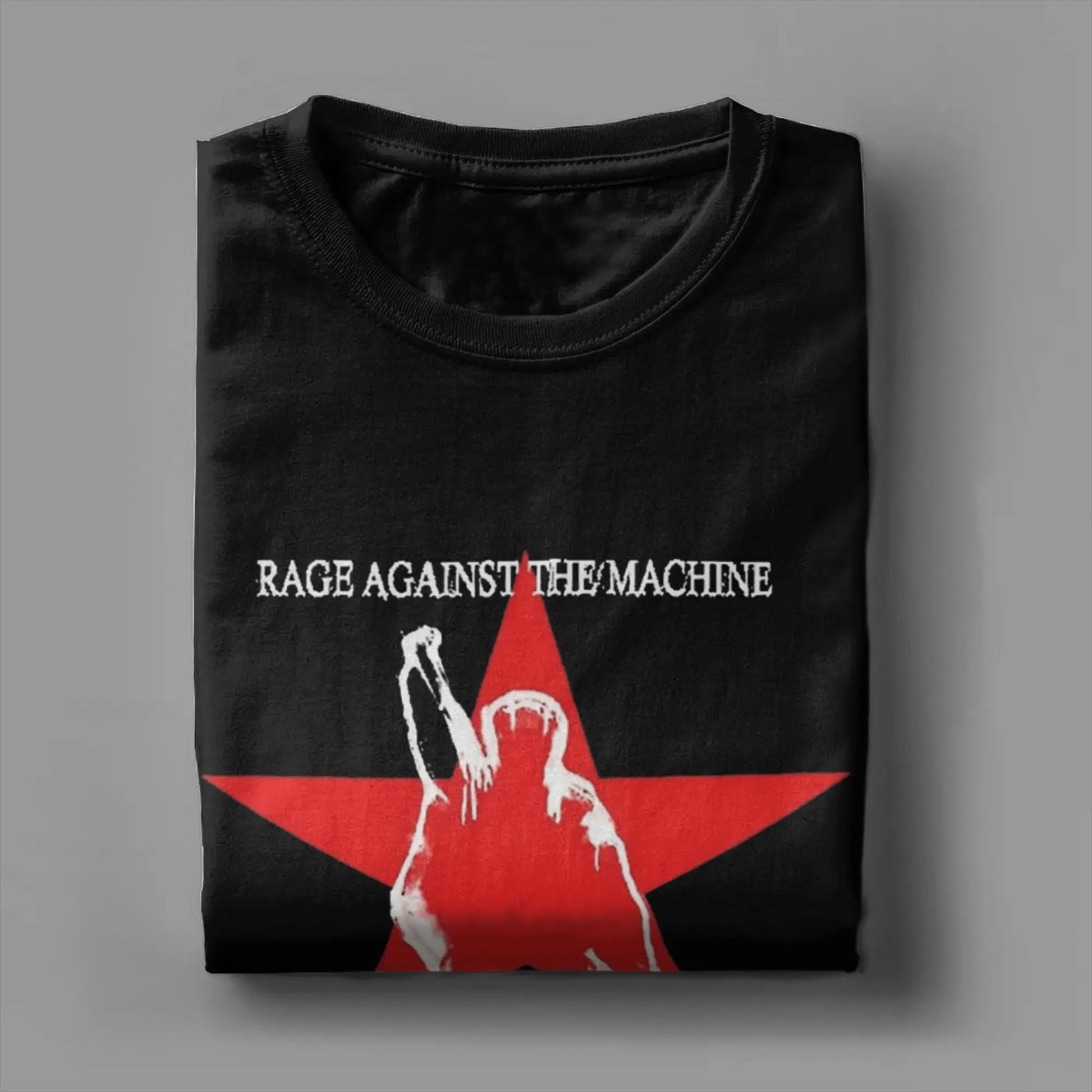 Rages Against The Machines T-Shirt Men RAM band Funny 100% Cotton Tee Shirt Round Neck Short Sleeve T Shirt New Arrival Clothes Peaceful Pleasures Health and Wellness