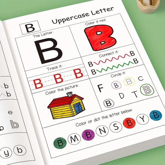 26 English Alphabet Letters Uppercase Lowercase Practice Exercises Peaceful Pleasures Health and Wellness 1Pc