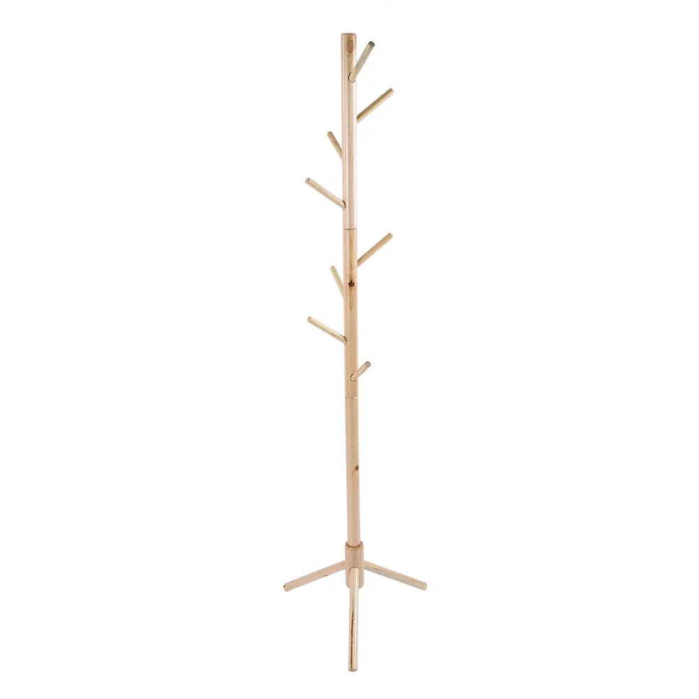 Cloth Hat Standing Hanger Cloth Hat Stand Tree Floor Coat Rack Wooden 176cm / 69.3inch Height Coat Hat Stand for Bedroom Peaceful Pleasures Health and Wellness