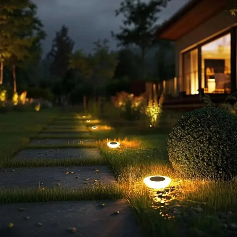 Solar LED Garden Ground Lights | Waterproof Outdoor Lawn Decor