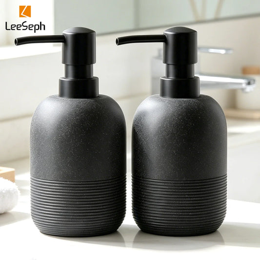 2pack Matte Soap Dispenser Sets with Pump,Hand Soap and Lotion Dispenser for Bathroom Countertop for Kitchen Peaceful Pleasures Health and Wellness