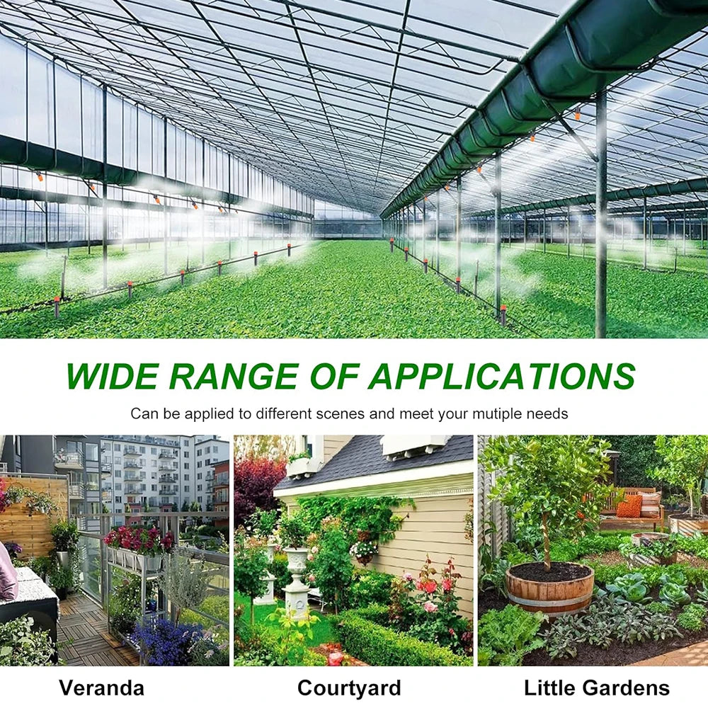 Garden Drip Irrigation Automatic Watering System Kit 1/4'' 13CM Sprinkler for Bonsai Pot Plant Flower Vegetable Greenhouse Peaceful Pleasures Health and Wellness