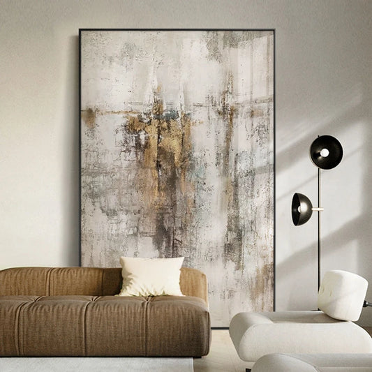 Nordic Abstract Oil Painting Handmade Canvas Decorative Mural Frameless Acrylic Hanging Image For LivingRoom Bedroom Aisle Porch Peaceful Pleasures Health and Wellness