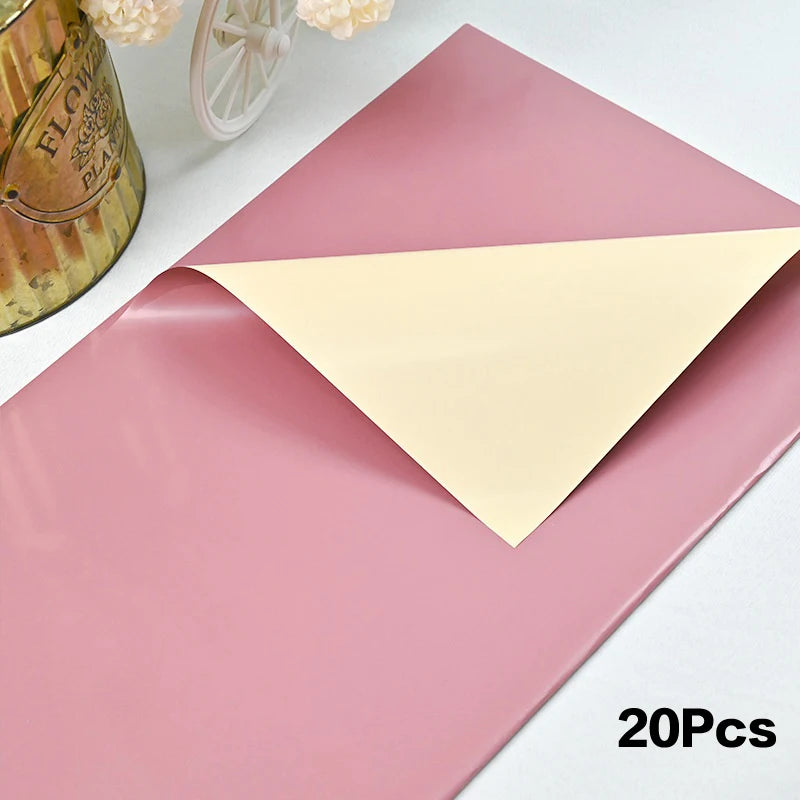 20Pcs Waterproof Two-Sided Floral Wrapping Paper 58×58cm