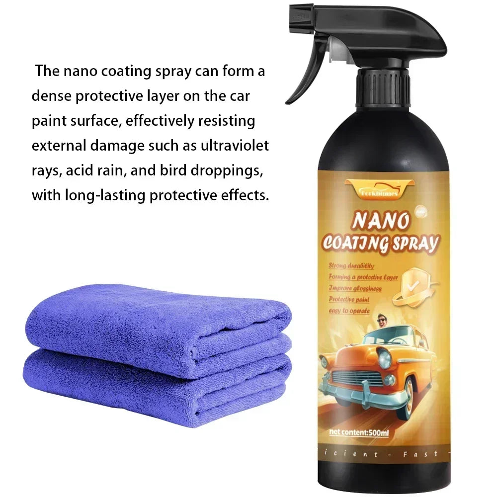 Ceramic Car Coating 500ML 9H Nano Liquid Glass Plated Crystal Hydrophobic Waterproof Polishing Paint Hardness Car Polish Wax Peaceful Pleasures Health and Wellness
