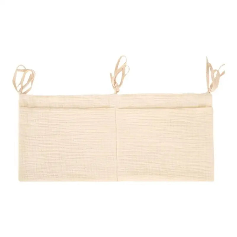 Baby Crib Hanging Organizer – Cotton Diaper & Toy Storage Pouch