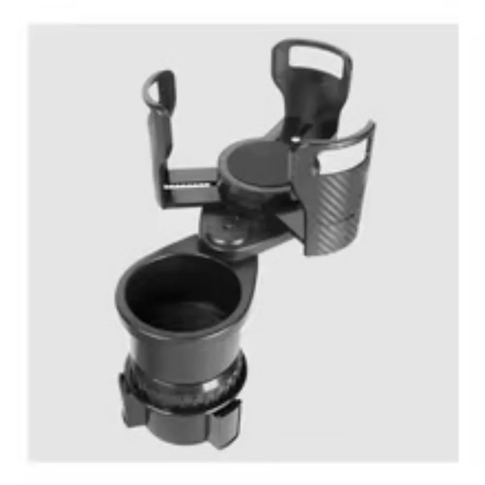 360° Rotating Dual Car Cup Holder | Carbon Fiber Texture