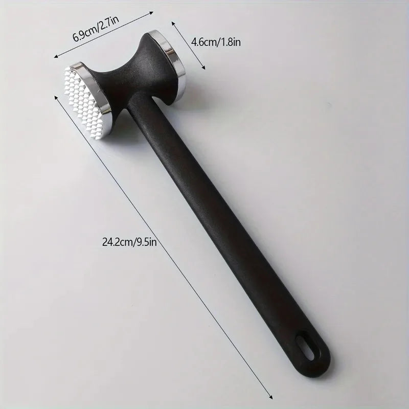 Stainless Steel Heavy Duty Meat Tenderizer Hammer with Rubber Grip for Effortless Pounding And Tenderizing Kitchen Tool Peaceful Pleasures Health and Wellness