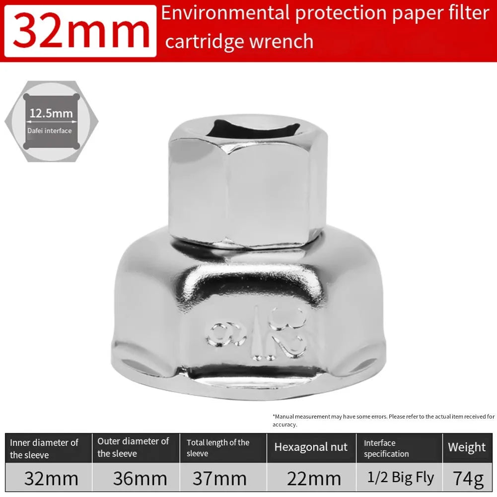 64–89mm Oil Filter Removal Wrench | 1/2" Square Drive Tool