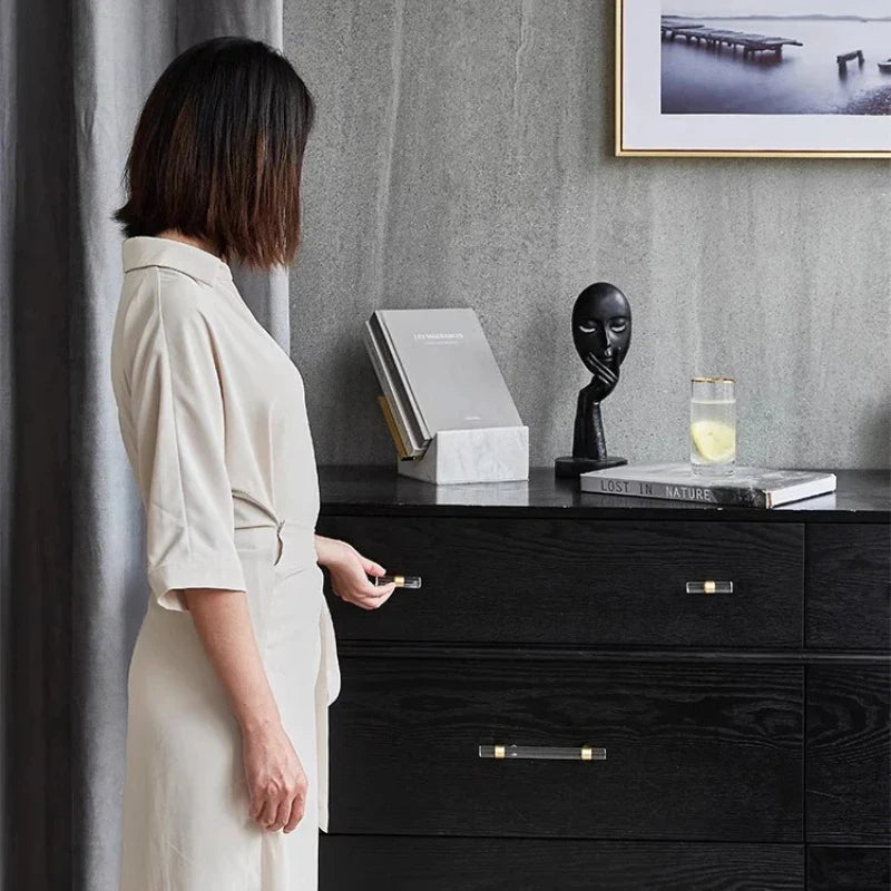 Brass Acrylic Transparent Drawer Handle | Cabinet Knob
