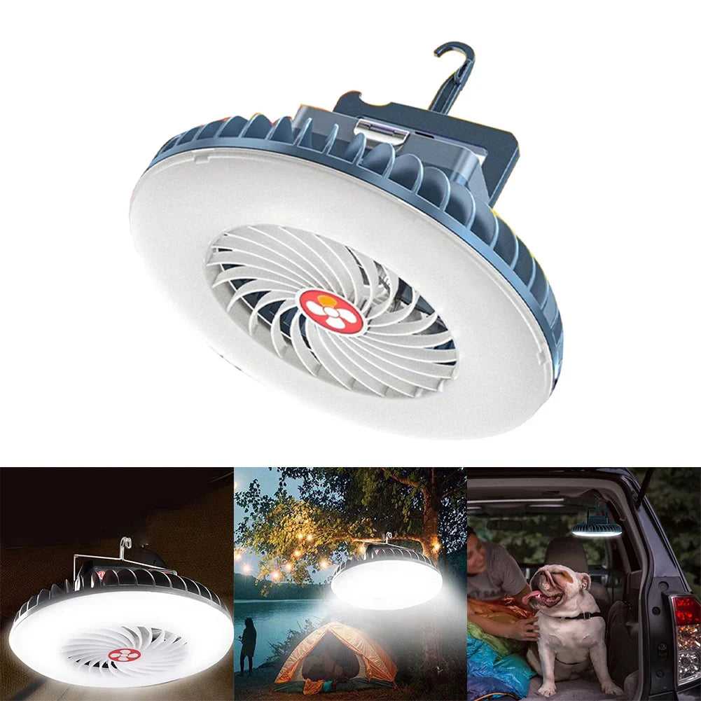Rechargeable LED Camping Lantern Fan & Power Bank | IP68