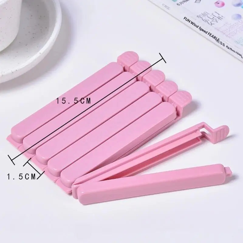 10-Pack Colorful Food Bag Sealing Clips | Kitchen Storage Food Bag Clips Peaceful Pleasures Health and Wellness Pink