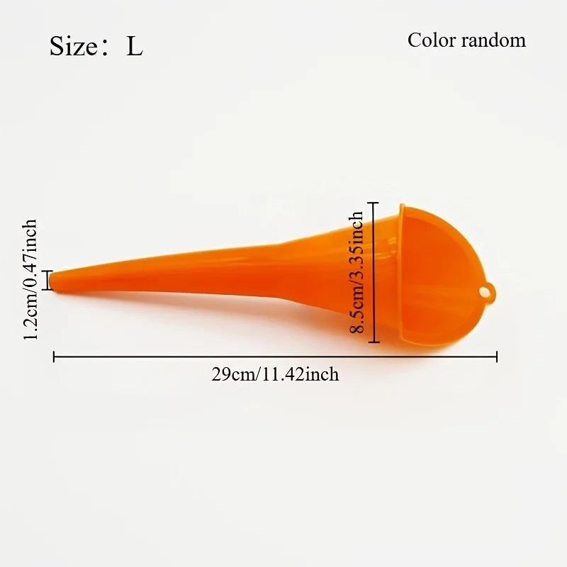 Car Long Stem Funnel Oil Fuel Filling Tools Anti-splash Plastic