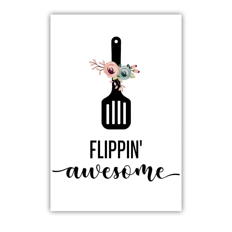 Kitchen Inspirational Wall Art, Cooking Quotes Canvas Painting, Minimalist black white Line Poster Print for Dining Room Décor Peaceful Pleasures Health and Wellness 02 30x40cm No Frame China Mainland
