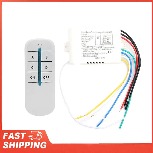 4 Ways OFF Digital Wireless Wall Light Receiver Transmitter Remote Peaceful Pleasures Health and Wellness