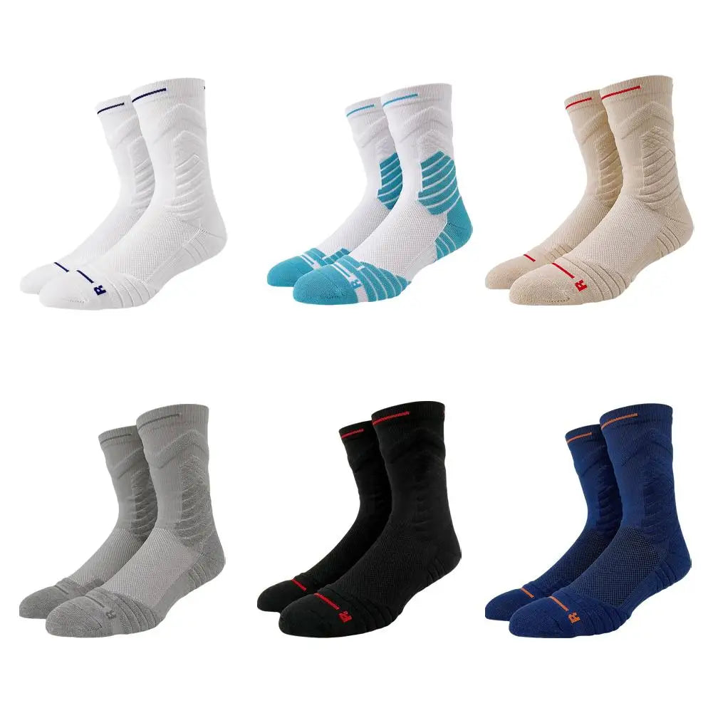 Men's Non-Slip Basketball Socks | Thick Cotton Mid-Tube Sport Athletic Basketball Socks Peaceful Pleasures Health and Wellness